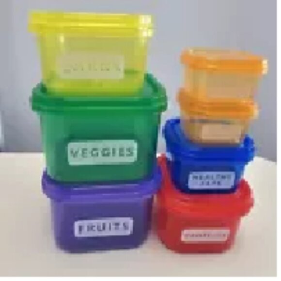 Portion Control Meal Prep Containers 7-Piece Food Storage Set New - Picture 2 of 6